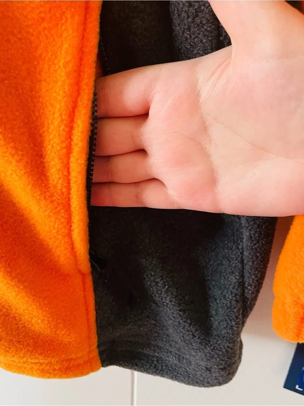 Pressbox Orange and Black Zip Fleece Jacket